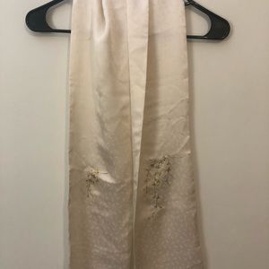 Embroidered silk scarf